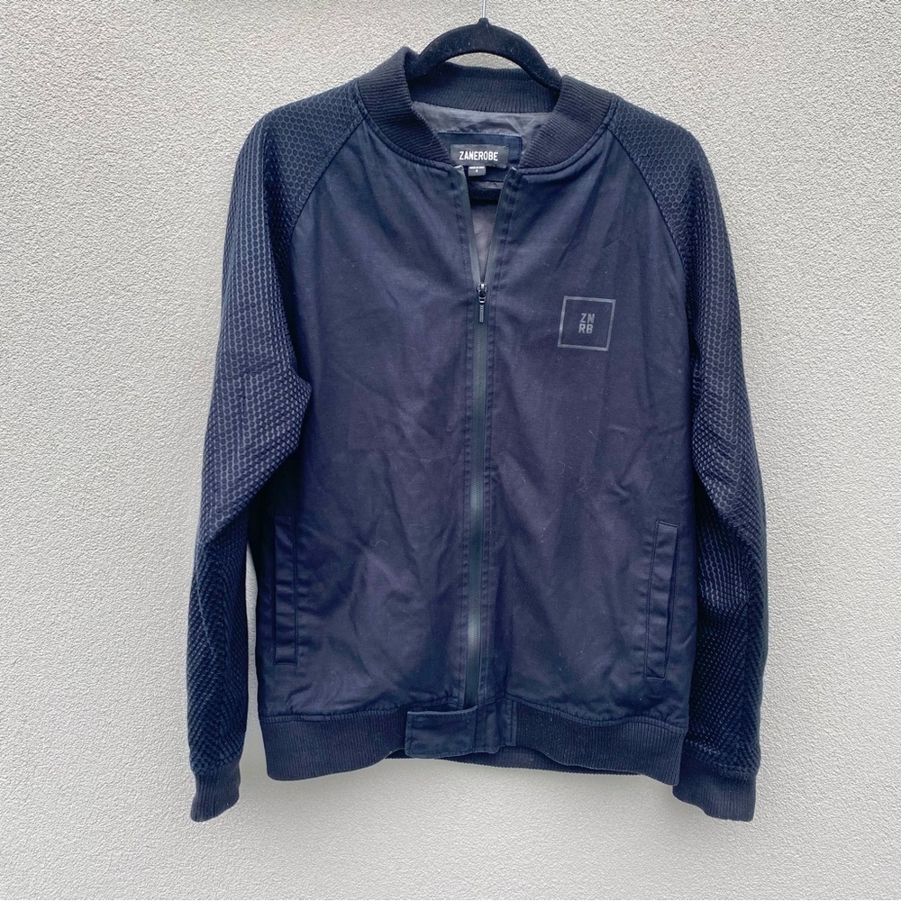 Zanerobe Hive Bomber Jacket Black Mens Size M